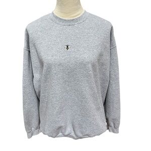 Gildan Light Gray Crewneck Sweatshirt Women’s Large Bumble Bee